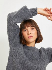 Свитер Trendyol модель TWOAW22KZ0932/Antrasit Свитер Trendyol модель TWOAW22KZ0932/Antrasit Фото