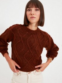 Свитер Trendyol модель TWOAW22KZ0932/Taba Фото