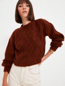 Свитер Trendyol модель TWOAW22KZ0932/Taba Фото