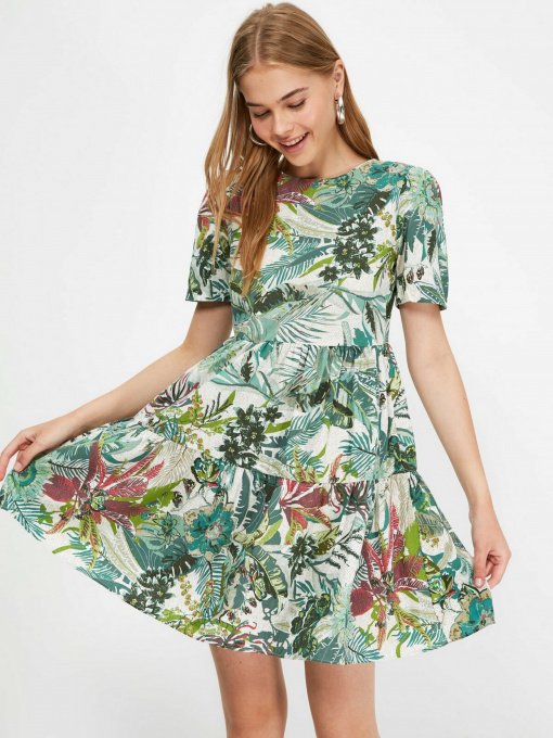 Платье мини Trendyol модель TWOSS21EL2652/Ekru Фото