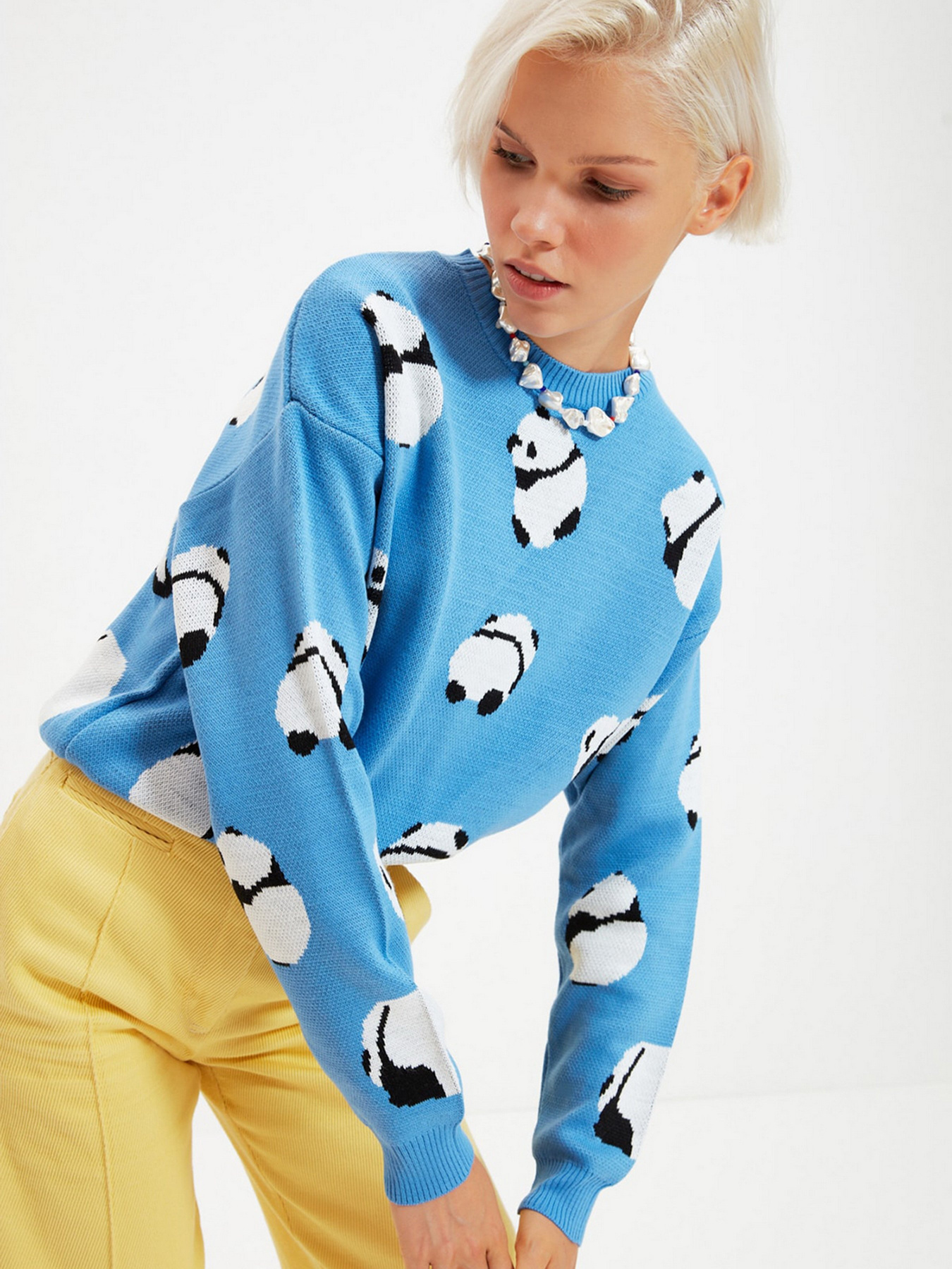 Свитер Trendyol модель TWOAW22KZ1115/Mavi Фото