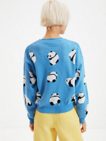 Свитер Trendyol модель TWOAW22KZ1115/Mavi Свитер Trendyol модель TWOAW22KZ1115/Mavi Фото