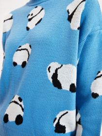 Свитер Trendyol модель TWOAW22KZ1115/Mavi Свитер Trendyol модель TWOAW22KZ1115/Mavi Фото