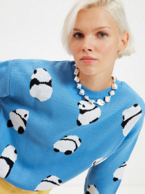 Свитер Trendyol модель TWOAW22KZ1115/Mavi Свитер Trendyol модель TWOAW22KZ1115/Mavi Фото