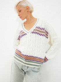 Джемпер Trendyol модель TWOAW22KZ1120/Ekru Джемпер Trendyol модель TWOAW22KZ1120/Ekru Фото