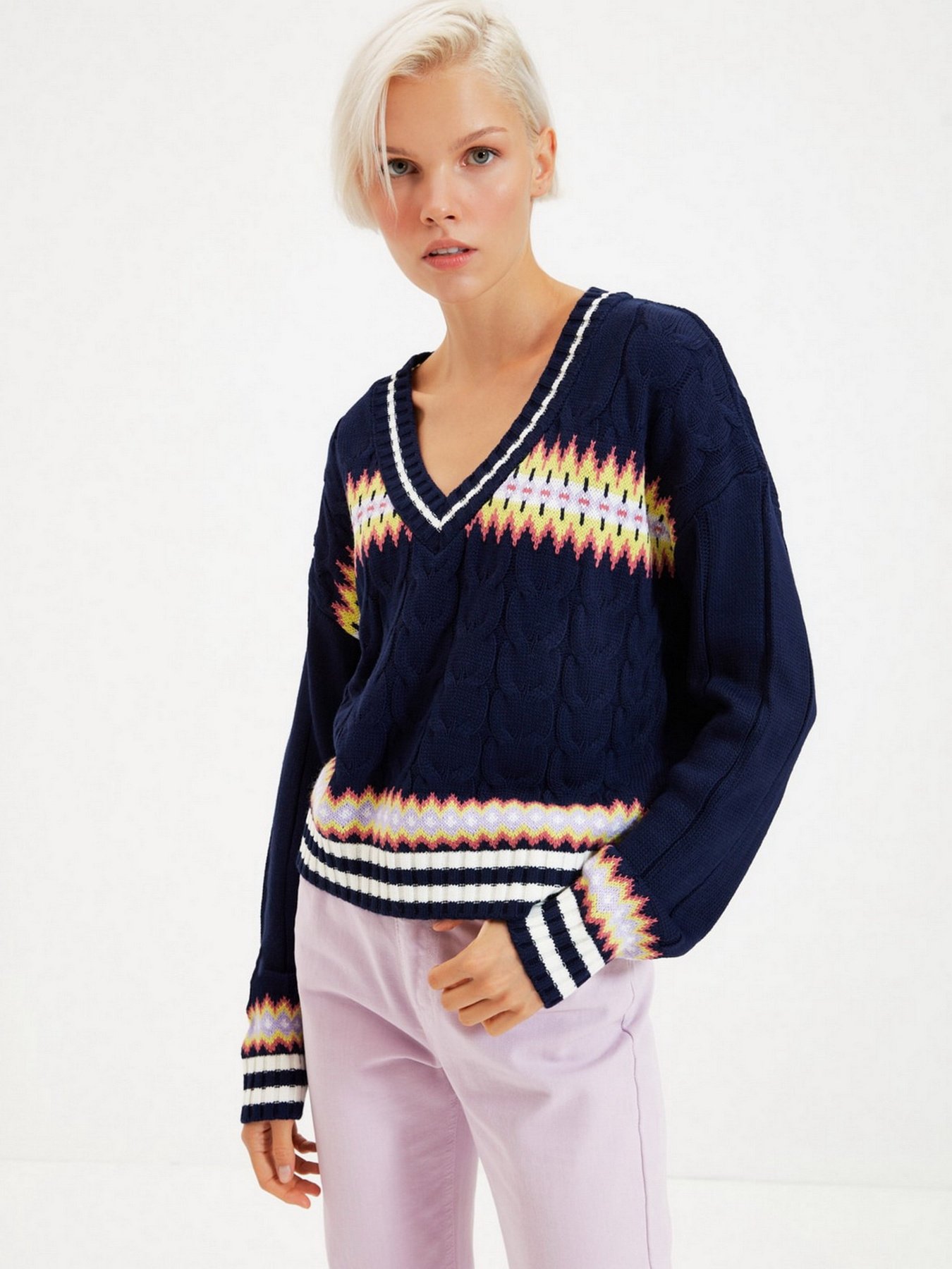 Джемпер Trendyol модель TWOAW22KZ1120/Lacivert Фото