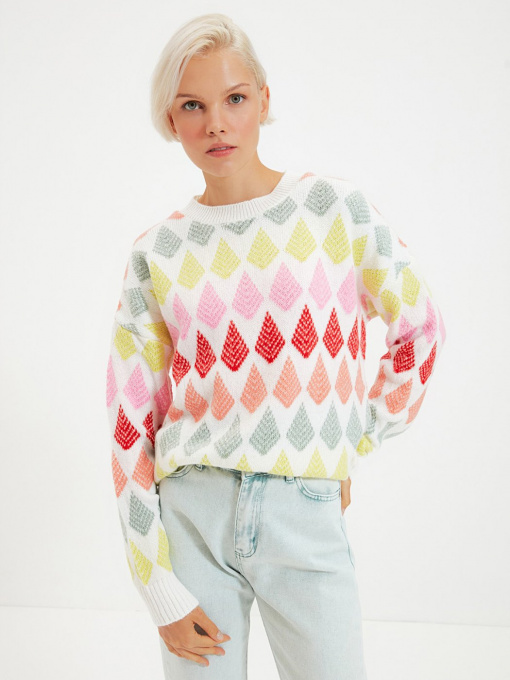 Свитер Trendyol модель TWOAW22KZ1214/Cok Renkli Фото
