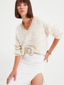 Свитер Trendyol модель TWOAW22KZ1215/Bej Фото