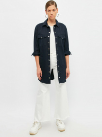 Рубашка повседневная Trendyol модель TCTSS21TN0418/Lacivert Фото