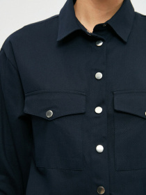 Рубашка повседневная Trendyol модель TCTSS21TN0418/Lacivert Фото