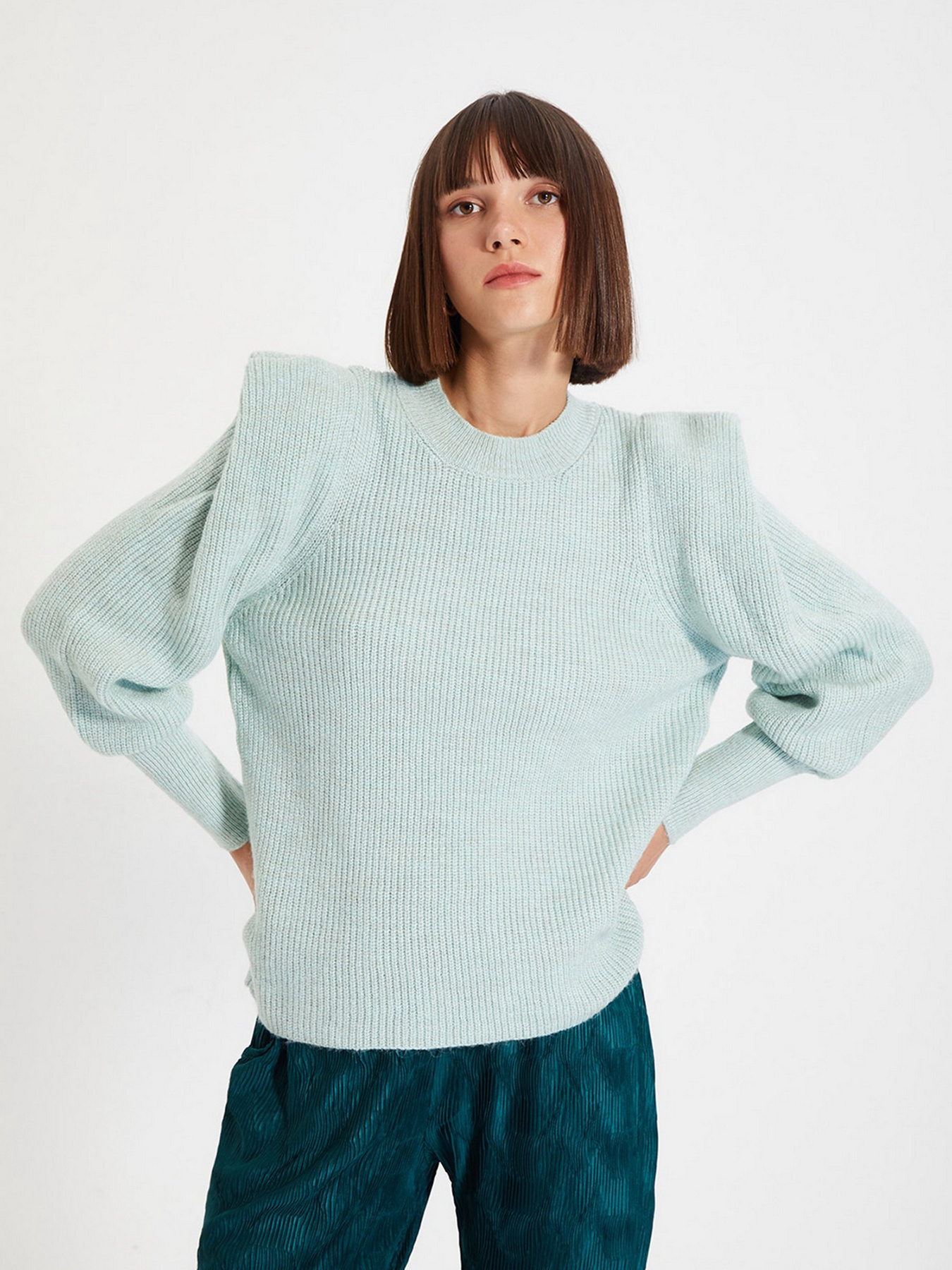 Свитер Trendyol модель TWOAW22KZ1304/Mint Фото