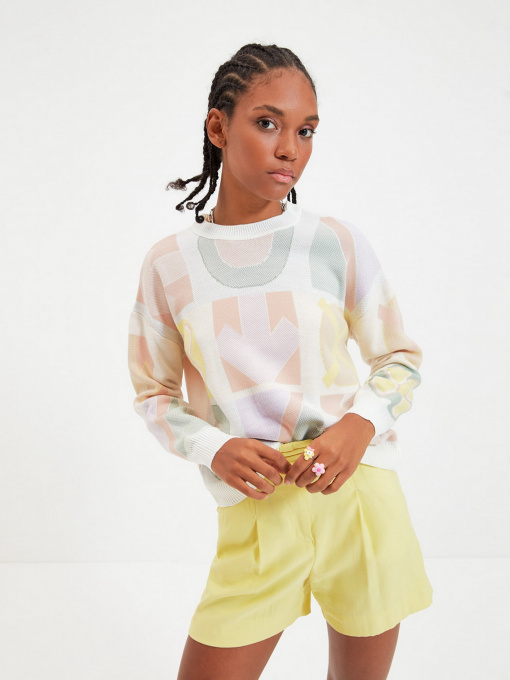 Светр Trendyol модель TWOAW22KZ1356/Ekru Фото