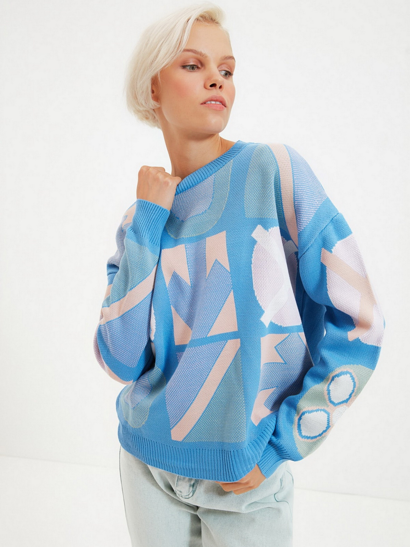 Свитер Trendyol модель TWOAW22KZ1356/Mavi Фото