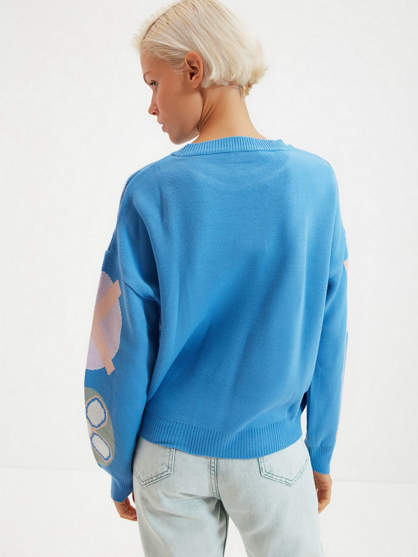 Свитер Trendyol модель TWOAW22KZ1356/Mavi Свитер Trendyol модель TWOAW22KZ1356/Mavi Фото