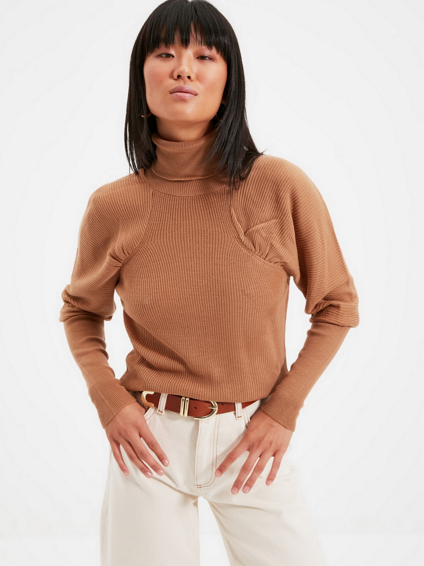 Гольф Trendyol модель TWOAW22KZ1358/Camel Гольф Trendyol модель TWOAW22KZ1358/Camel Фото