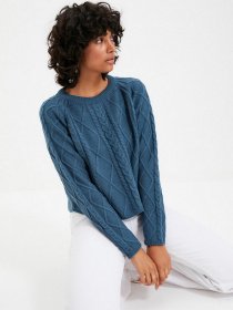 Свитер Trendyol модель TWOAW22KZ1435/Petrol Фото