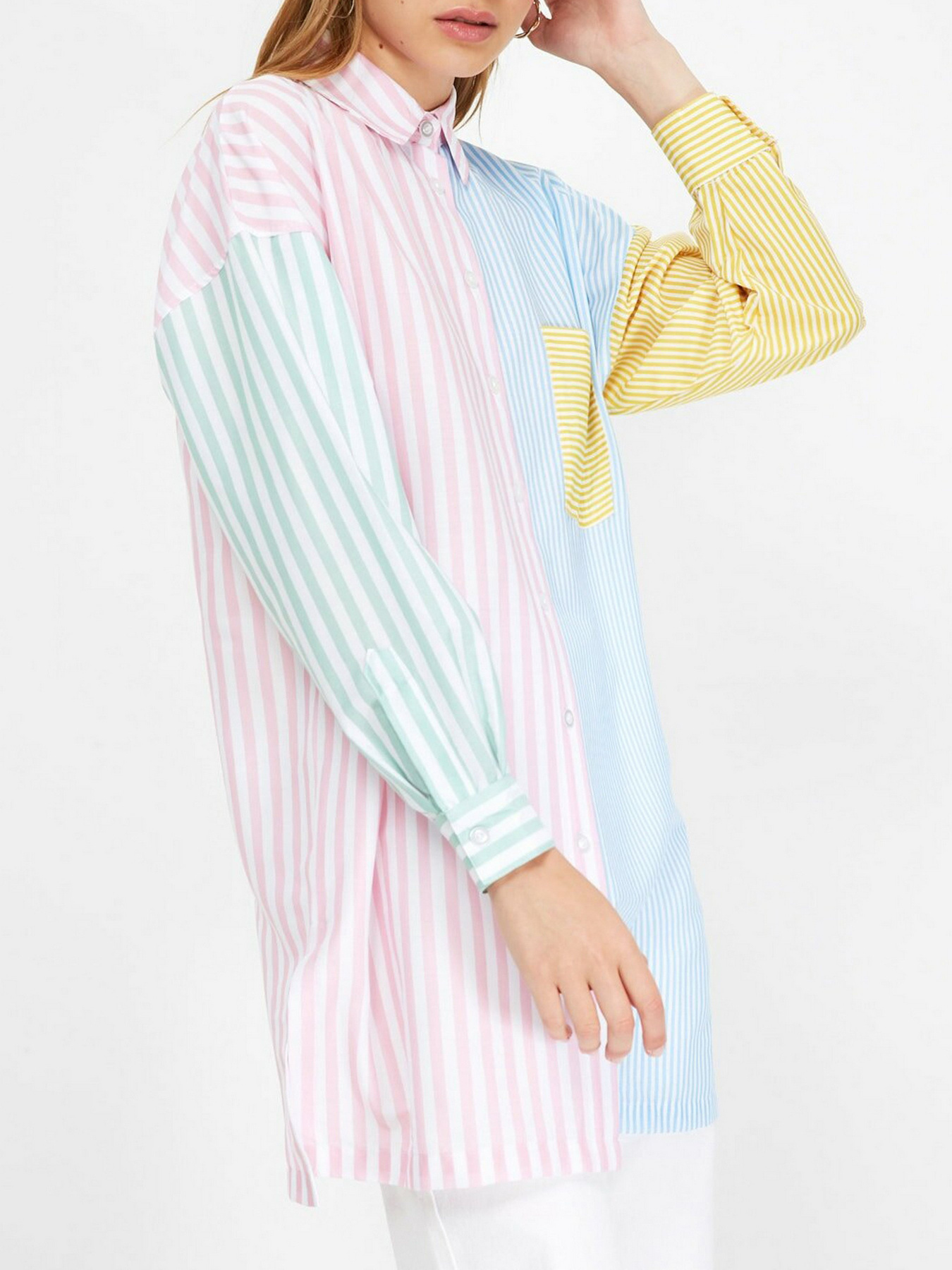 Рубашка Trendyol модель TCTSS21UK0011/Cok Renkli Фото