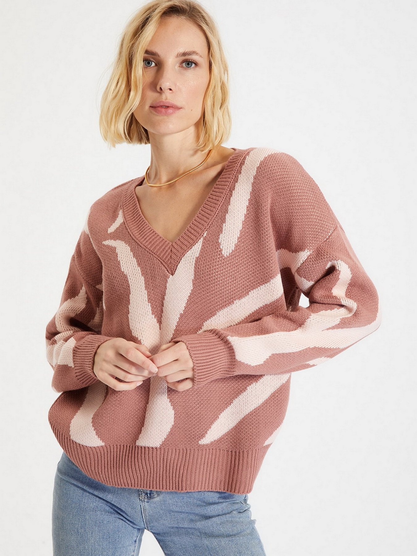 Свитер Trendyol модель TWOAW22KZ1648/Gul Kurusu Фото