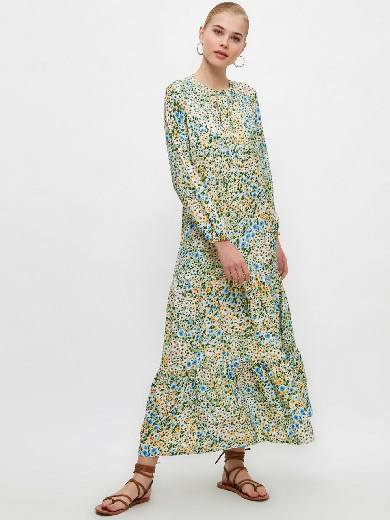 Платье макси Trendyol модель TCTSS21EL3944/Yesil Фото