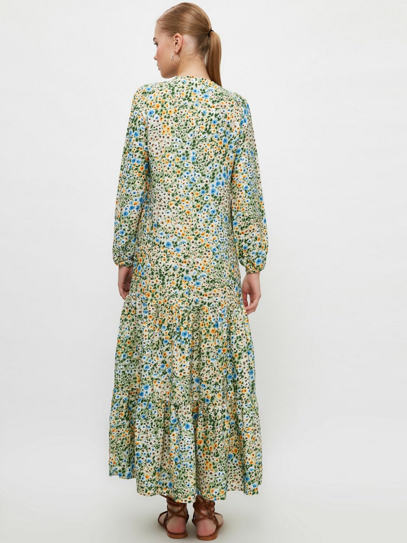 Платье макси Trendyol модель TCTSS21EL3944/Yesil Платье макси Trendyol модель TCTSS21EL3944/Yesil Фото