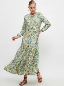 Платье макси Trendyol модель TCTSS21EL3944/Yesil Платье макси Trendyol модель TCTSS21EL3944/Yesil Фото