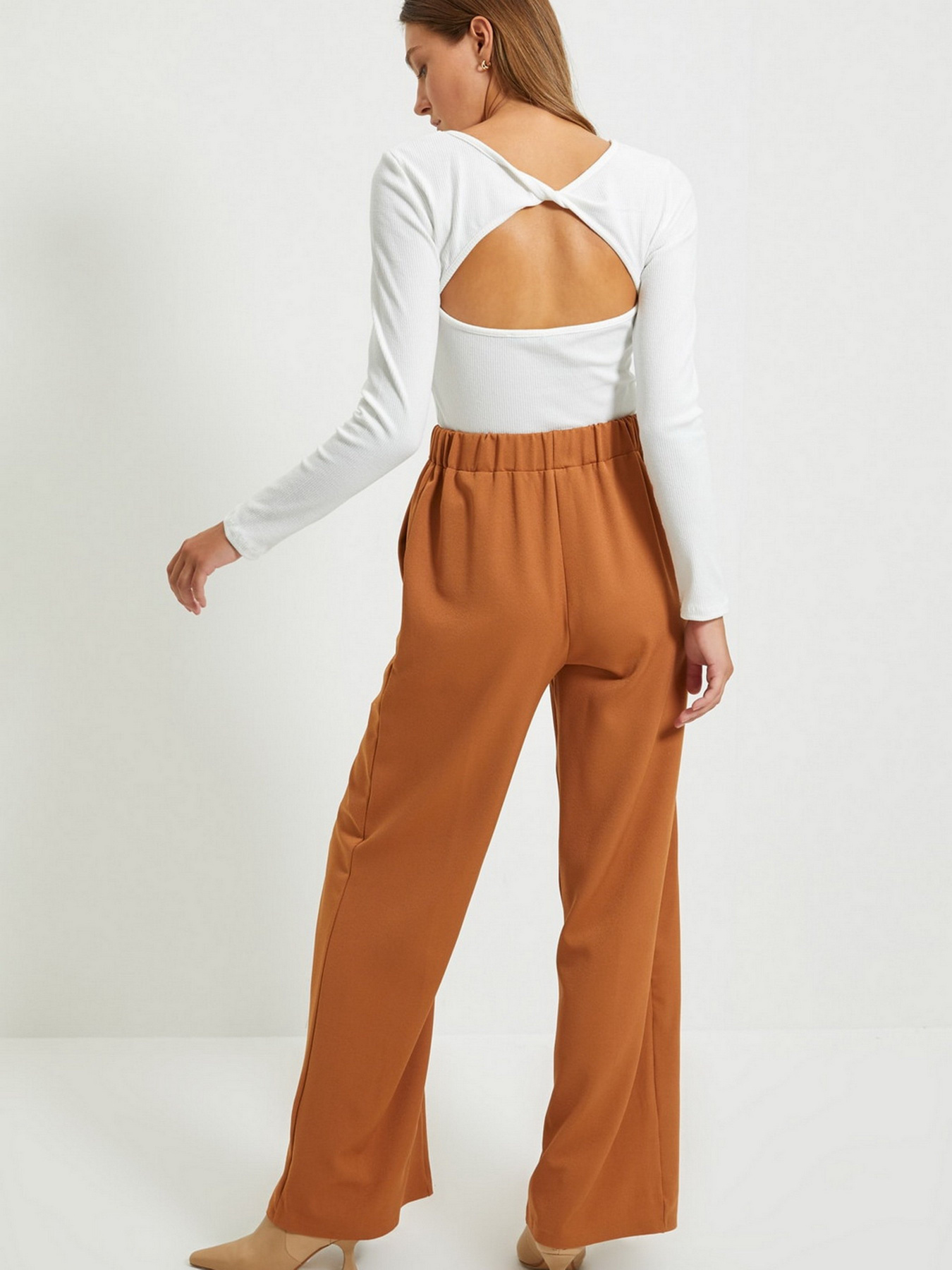 Брюки палаццо Trendyol модель TWOAW22PL0059/Camel Фото