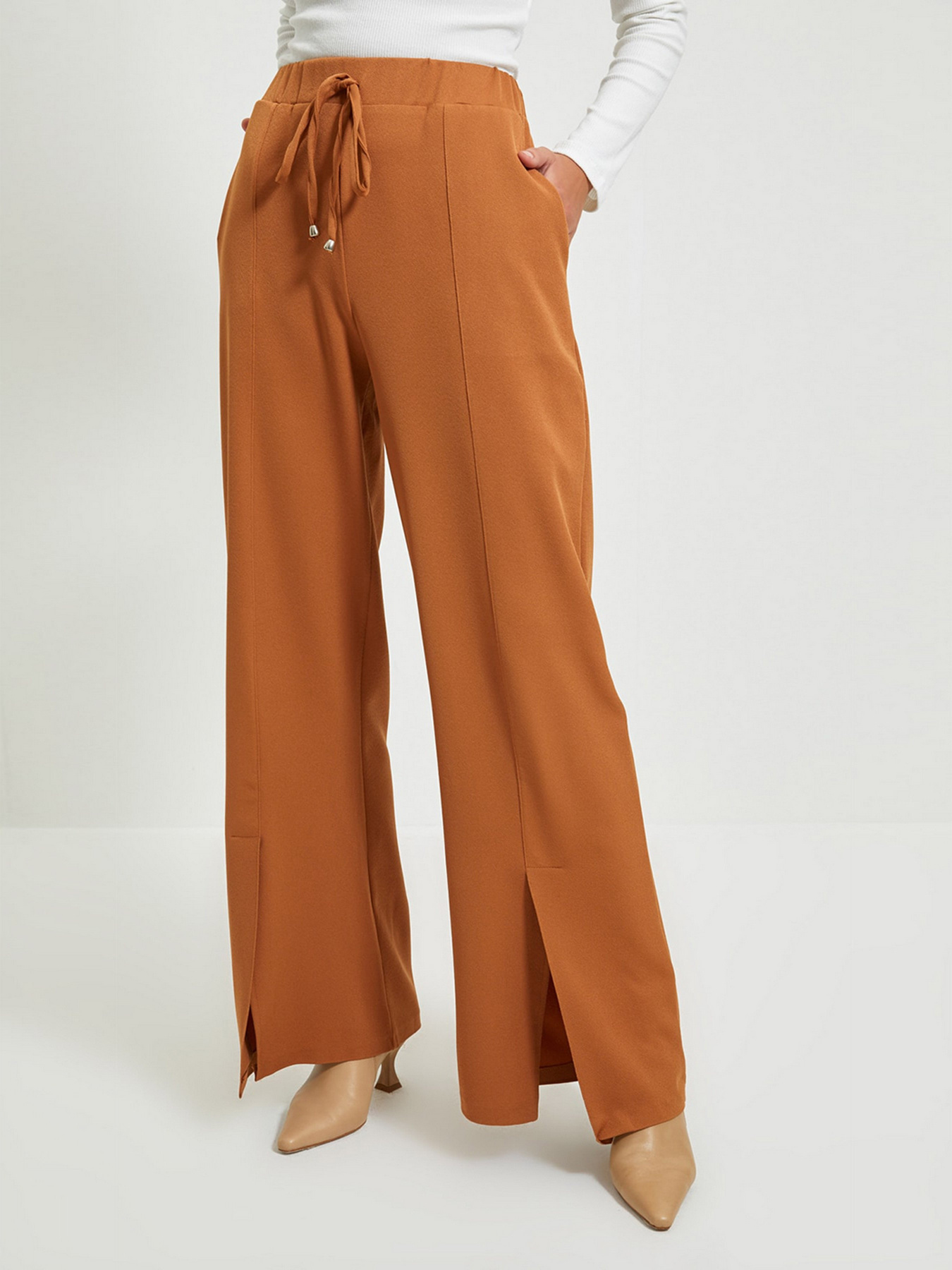 Брюки палаццо Trendyol модель TWOAW22PL0059/Camel Фото