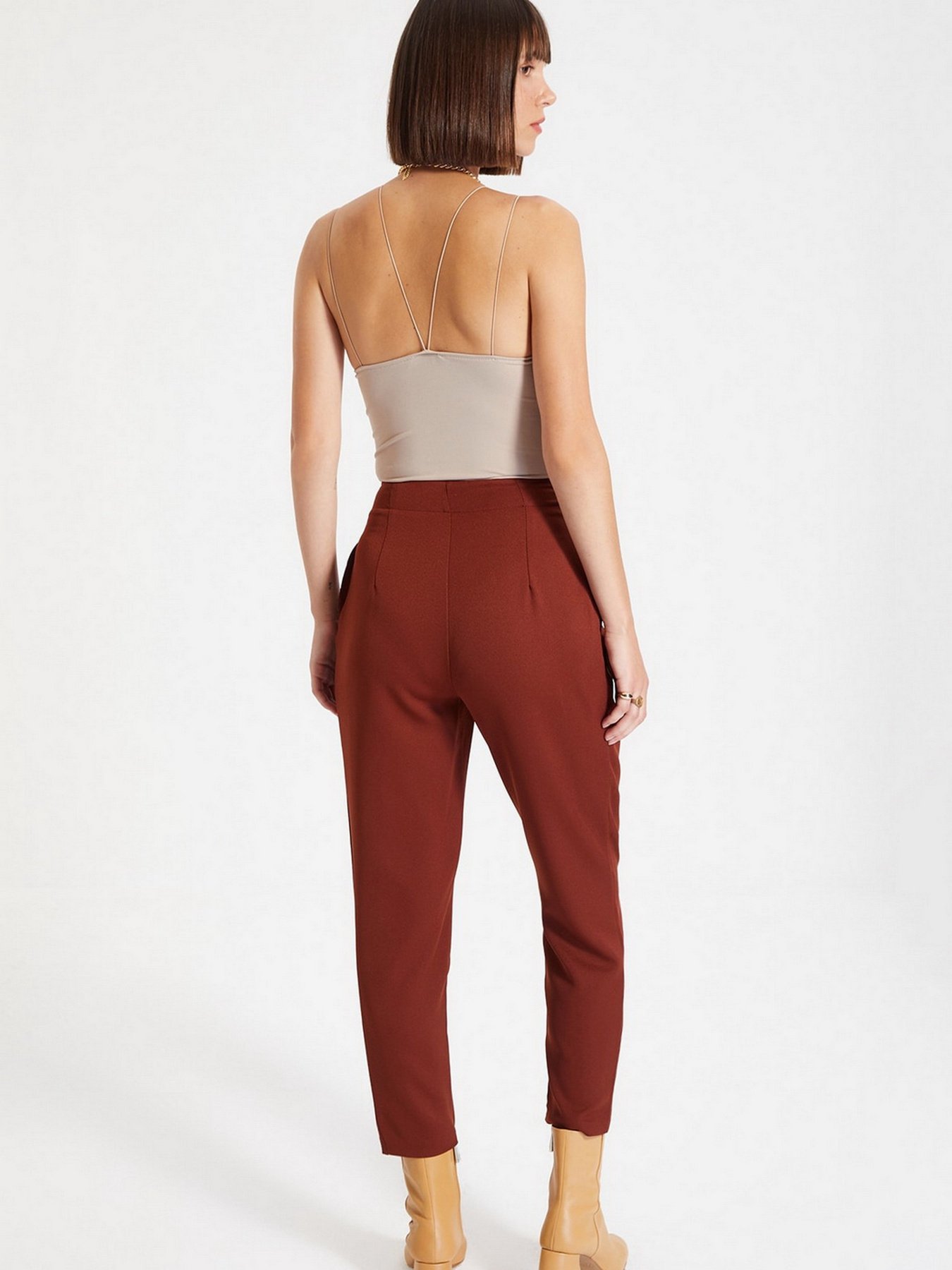 Брюки повседневные Trendyol модель TWOAW22PL0075/Kahverengi Фото