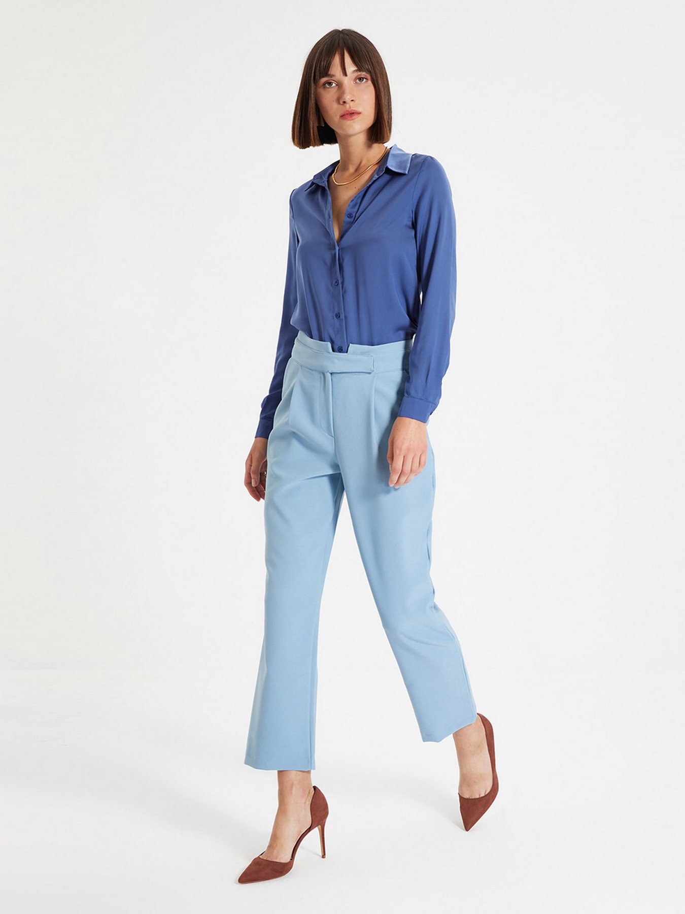 Повседневные штаны Trendyol модель TWOAW22PL0168/Mavi Фото