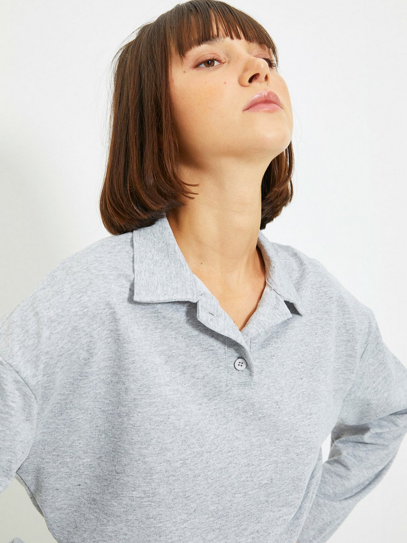 Світшот Trendyol модель TWOAW22SW0177/Gri Фото