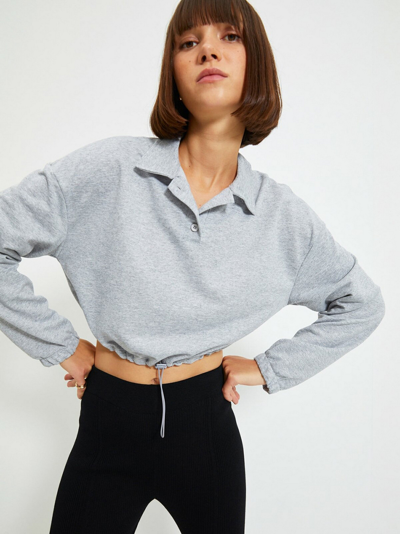 Свитшот Trendyol модель TWOAW22SW0177/Gri Фото