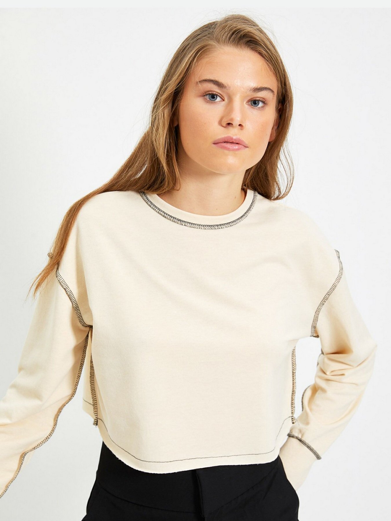 Світшот Trendyol модель TWOAW22SW0450/Bej Фото