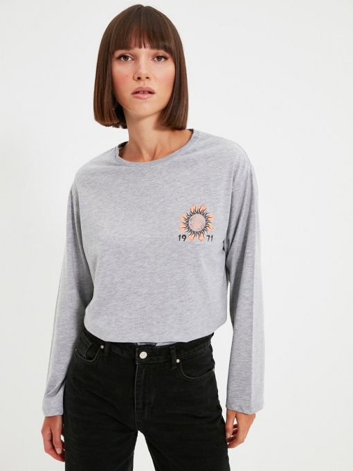 Лонгслив Trendyol модель TWOAW22TS0037/Gri Фото