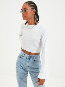 Лонгслив Trendyol модель TWOAW22TS0042/Beyaz Фото