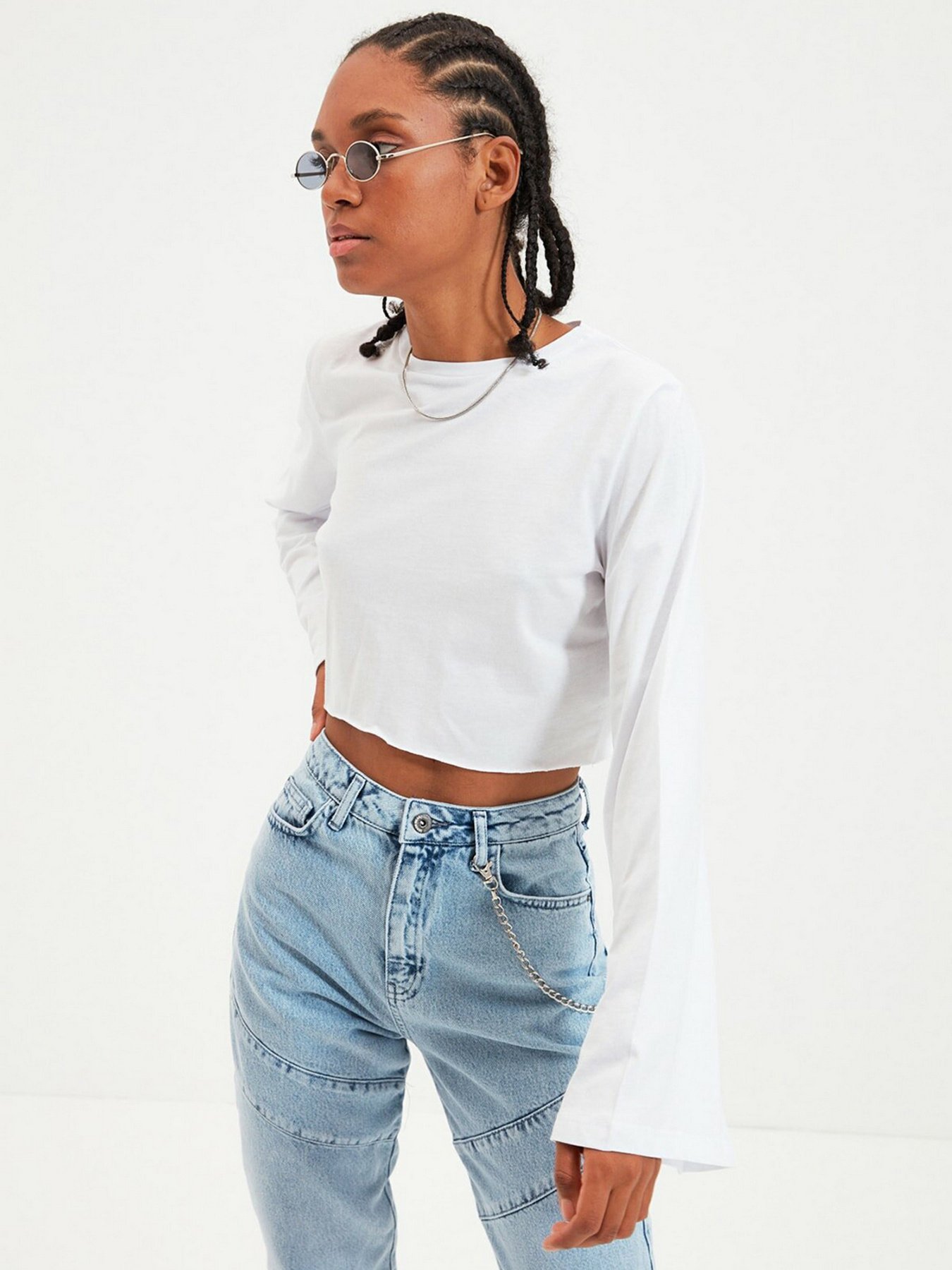 Лонгслив Trendyol модель TWOAW22TS0042/Beyaz Лонгслив Trendyol модель TWOAW22TS0042/Beyaz Фото