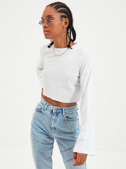 Лонгслив Trendyol модель TWOAW22TS0042/Beyaz Фото