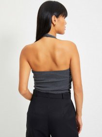 Топ Trendyol модель TWOSS21BZ0691/Antrasit Топ Trendyol модель TWOSS21BZ0691/Antrasit Фото