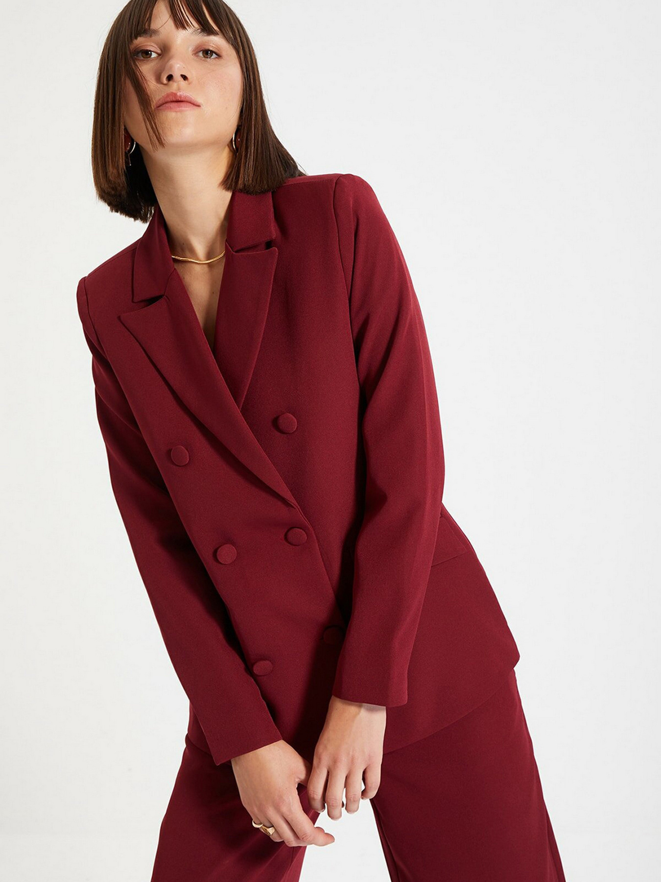 Жакет Trendyol модель TWOSS21CE0137/Bordo Фото