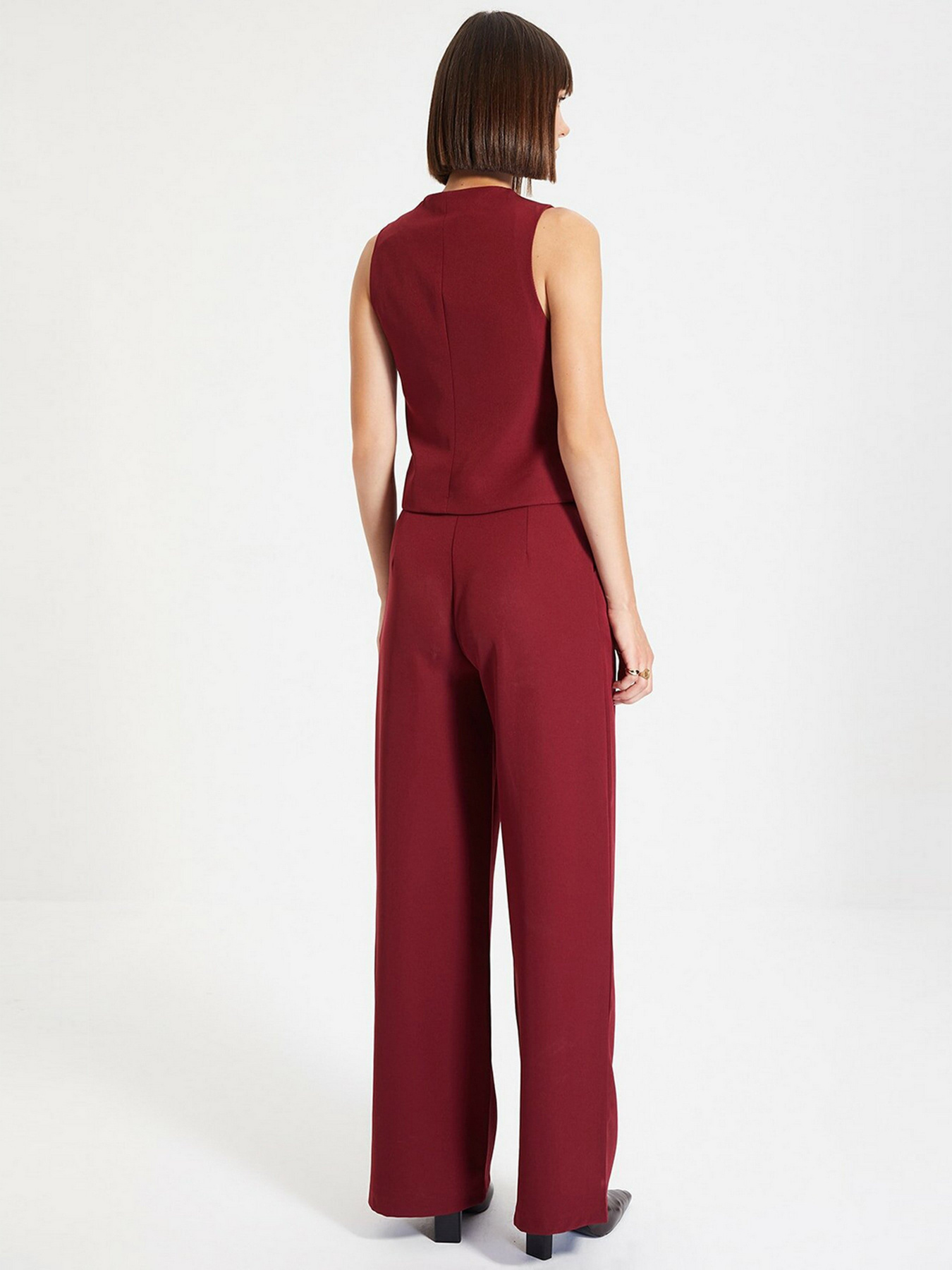 Брюки классические Trendyol модель TWOSS21PL0189/Bordo Фото