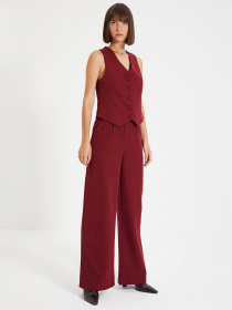 Брюки классические Trendyol модель TWOSS21PL0189/Bordo Фото