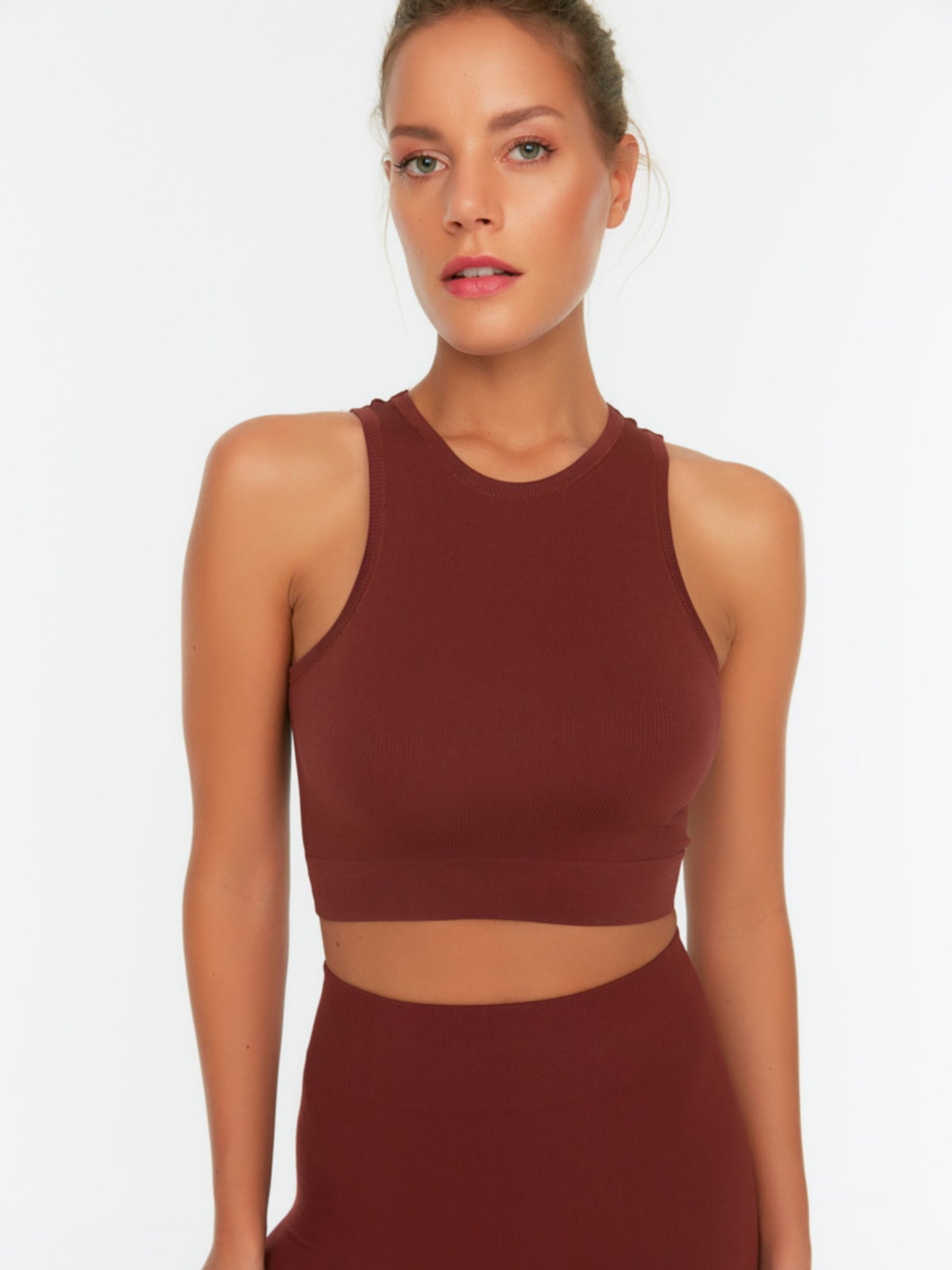 Топ Trendyol модель TWOSS21SS0024/Kahverengi Фото