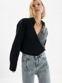 Широкие джинсы Trendyol Wide Leg модель TWOAW22JE0007/Gri Фото