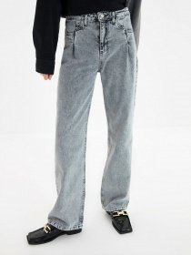 Широкие джинсы Trendyol Wide Leg модель TWOAW22JE0007/Gri Фото