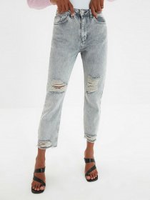 Прямі джинси Trendyol Straight модель TWOAW22JE0010/Gri Фото