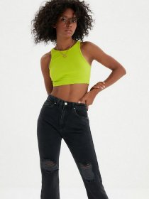 Прямые джинсы Trendyol Straight модель TWOAW22JE0010/Siyah Фото