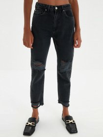 Прямі джинси Trendyol Straight модель TWOAW22JE0010/Siyah Фото