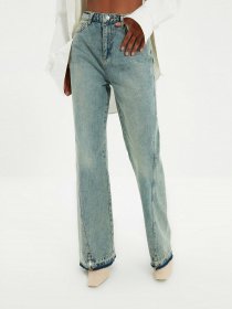 Широкие джинсы Trendyol Wide Leg модель TWOAW22JE0012/Mavi Широкие джинсы Trendyol Wide Leg модель TWOAW22JE0012/Mavi Фото
