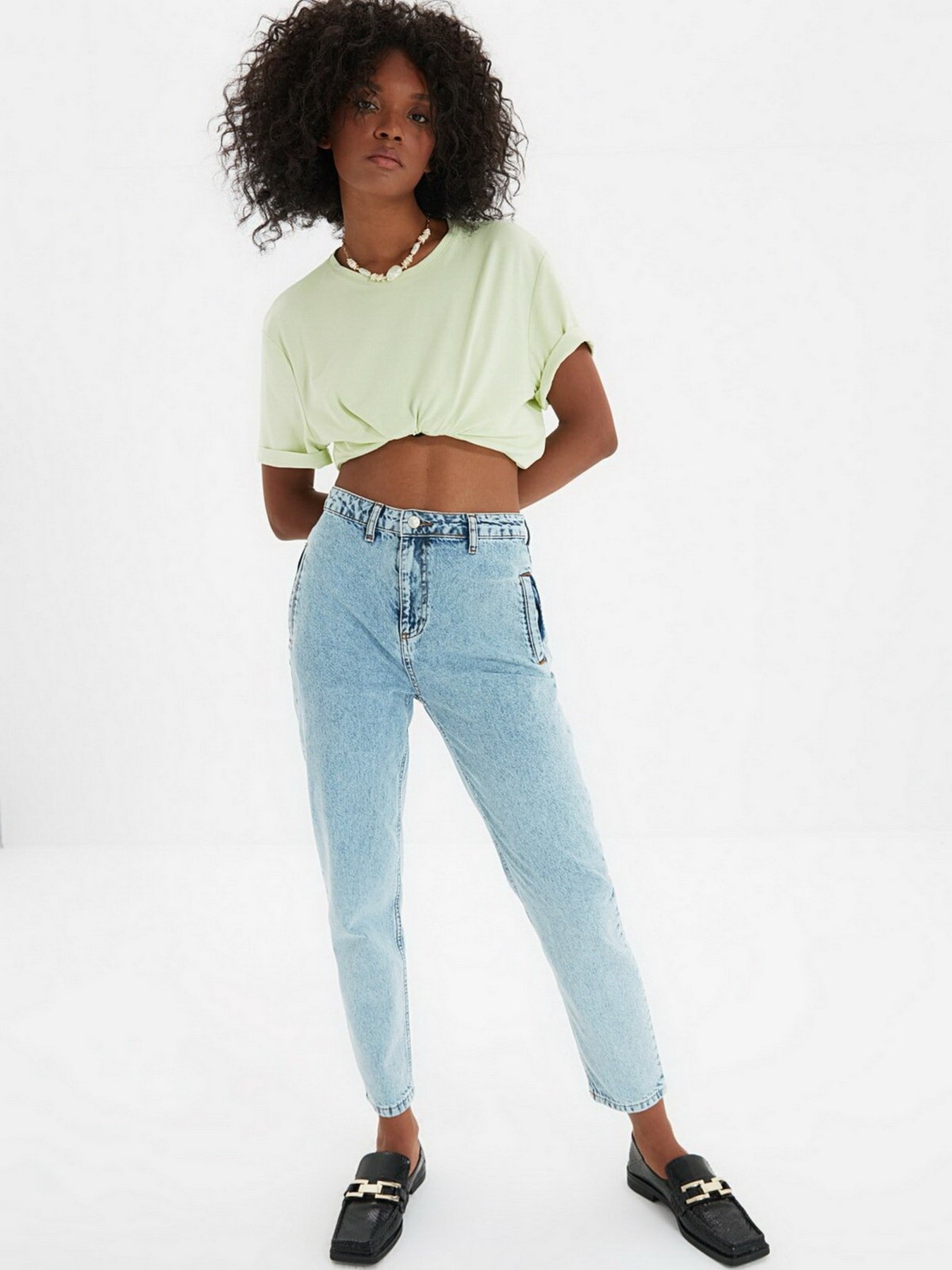 Джинсы мом Trendyol Mom модель TWOAW22JE0103/Mavi Фото