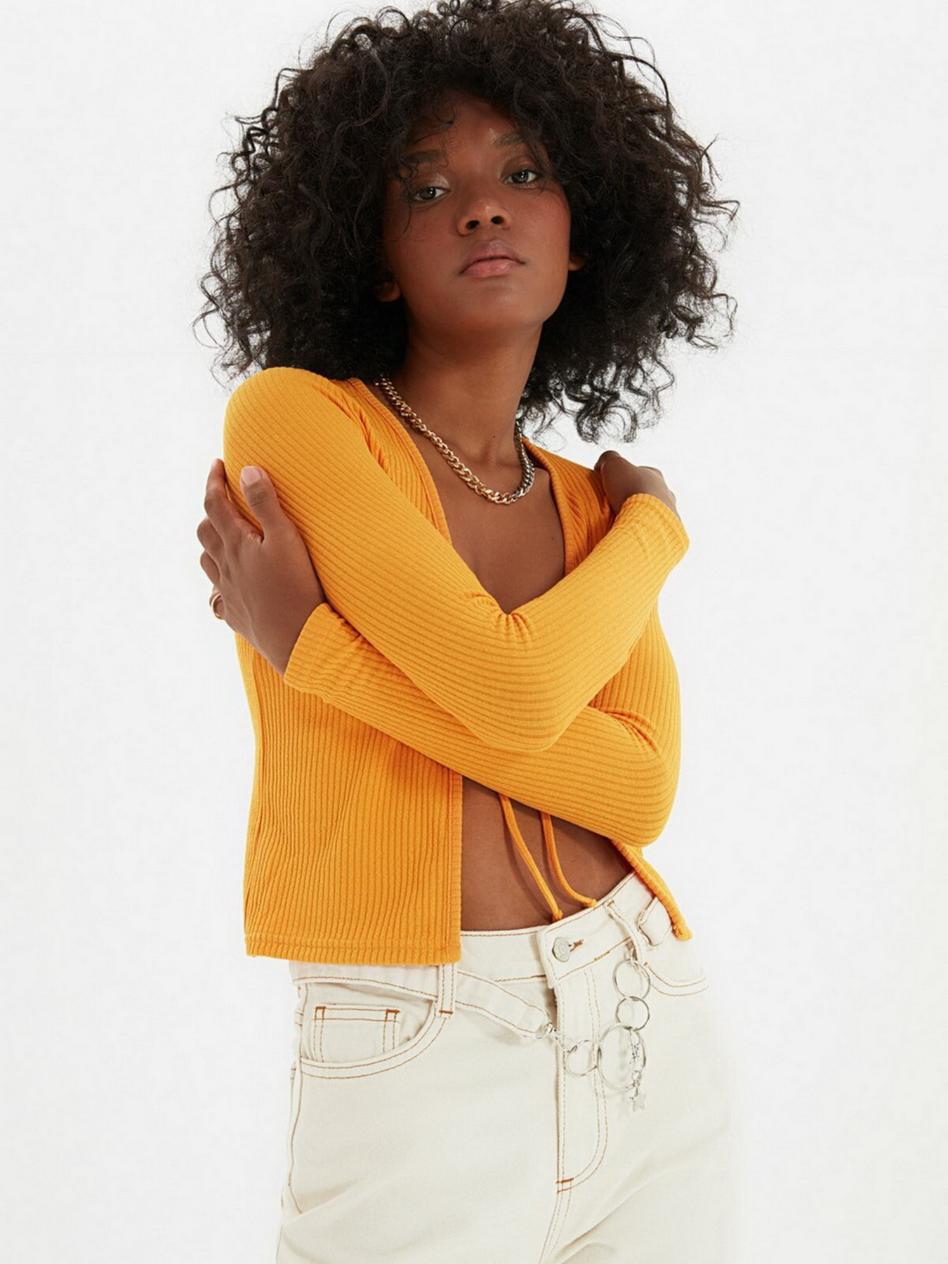 Джинсы мом Trendyol Mom модель TWOAW22JE0108/Ekru Фото