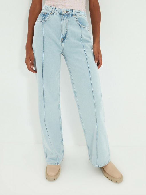 Широкие джинсы Trendyol Wide Leg модель TWOAW22JE0112/Mavi Фото